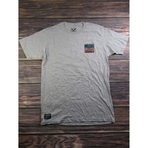 Howitzer Patriot Mens Medium Gray T Shirt Military Veteran USA America Dont...